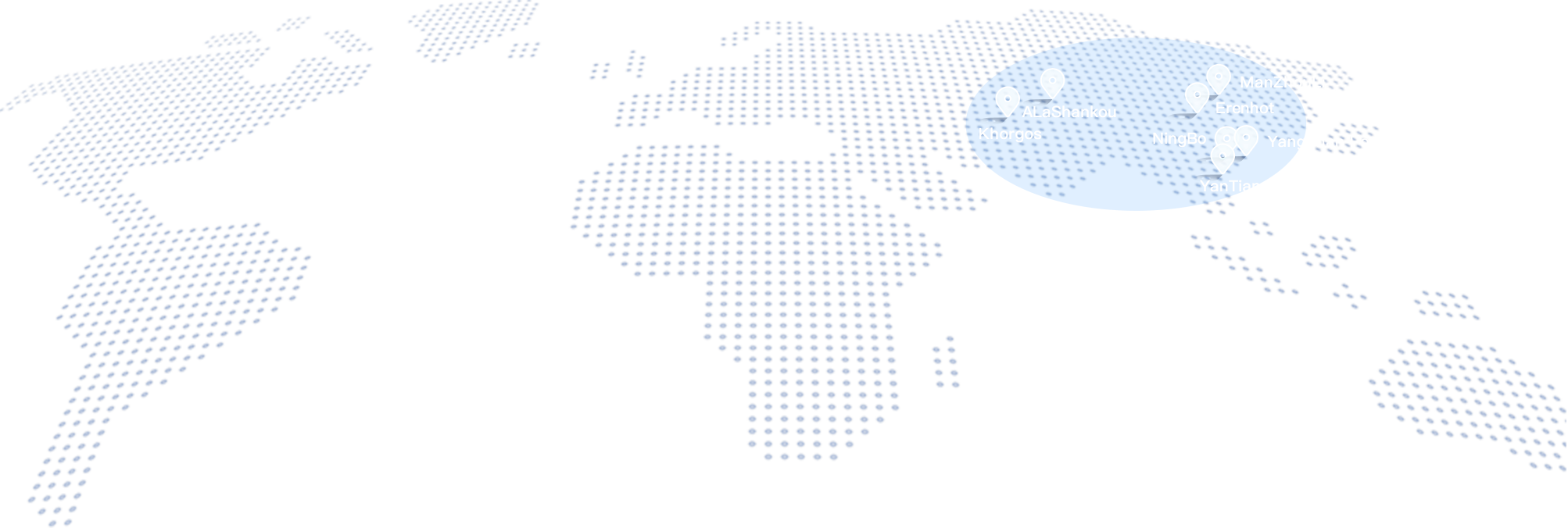 Import and export distribution centers at ports